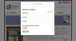 Desktop Screenshot of criticalpublishing.com